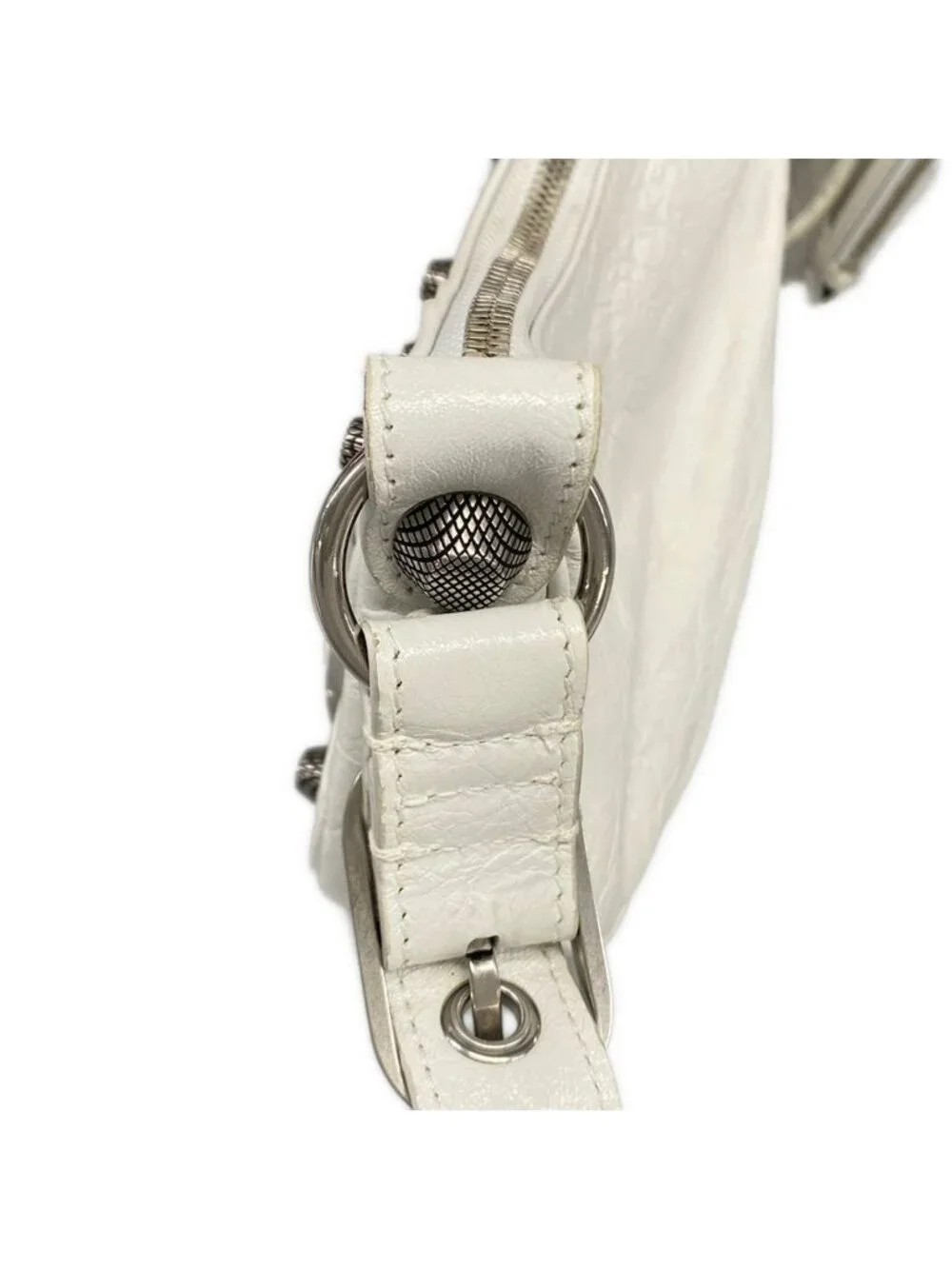 Balenciaga Shoulder Bag le Cagole XS White Leather - Picture 10 of 15